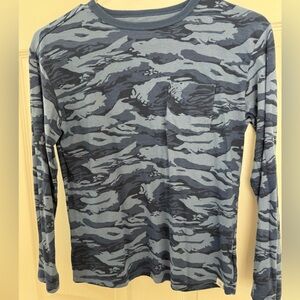 Gap kids camo long sleeve shirt with pocket